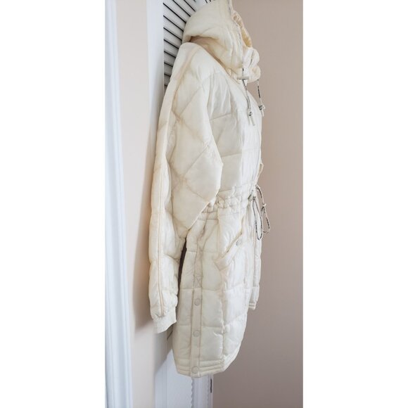 NEW FREE PEOPLE MOVEMENT PATRICIA PACKABLE PONCHO PUFFER COAT JACKET XS IVORY - Picture 7 of 11